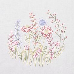 DIY Embroidery Fabric with Eliminable Pattern&nbsp;DIY-P032-C01
