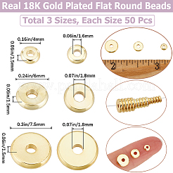 150Pcs 3 Style Brass Beads&nbsp;KK-BBC0012-13