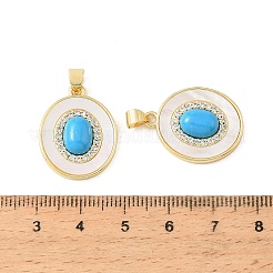 Brass Micro Pave Clear Cubic Zirconia Pendants&nbsp;CU-CBA9CBD-13G