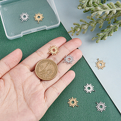 8Pcs 2 Styles 304 Stainless Steel Charms&nbsp;STAS-UN0035-77
