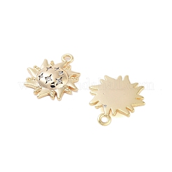 Brass Micro Pave Clear Cubic Zirconia Pendants&nbsp;KK-Z059-13G