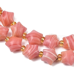 Synthetic Rhodochrosite Beads Strands&nbsp;G-Z080-A13-10mm