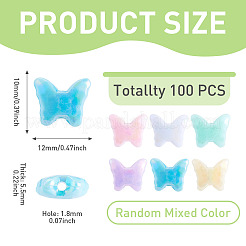 100Pcs UV Plating Opaque Acrylic Beads&nbsp;OACR-TADJ0001-11