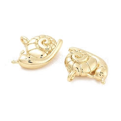 Snail Rack Plating Brass Charms&nbsp;KK-G512-13G
