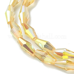 Transparent Electroplate Glass Beads Strands&nbsp;GLAA-K064-05A-HP01