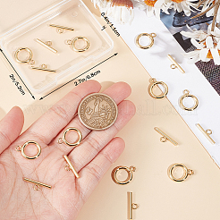 Brass Toggle Clasps&nbsp;KK-BBC0013-26G