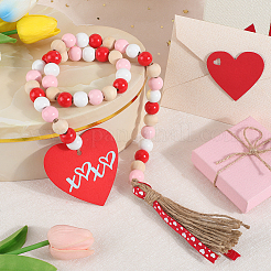 Wooden Beads Pendant Decorations&nbsp;AJEW-WH20020-109A
