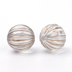 Plating Transparent Acrylic Beads&nbsp;X-PACR-Q115-60-16mm