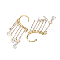 Teardrop Glass Beaded Dangle Earrings&nbsp;EJEW-TA00524