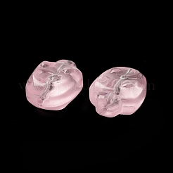 Spray Painted Transparent Glass Beads&nbsp;GLAA-D006-16
