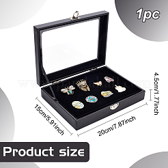 Rectangle PU Leather Badge Storage Presentation Boxes&nbsp;ODIS-WH0025-177