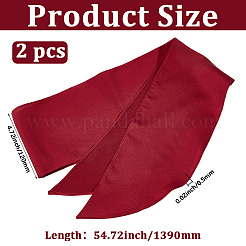 Solid Color Polyester Silk Scarf for Women Girls&nbsp;AJEW-WH20019-164D