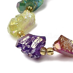 Electroplated Raw Rough Natural Amethyst Beads Strands&nbsp;G-Z131-J02-10