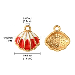 20Pcs 4 Colors Alloy Enamel Pendants&nbsp;ENAM-YW0003-98