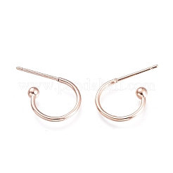 304 Stainless Steel Earring Hooks&nbsp;STAS-K211-01RG