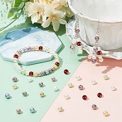 10 Color Eco-Friendly Pearlized Round Glass Pearl Beads&nbsp;HY-PH0010-05
