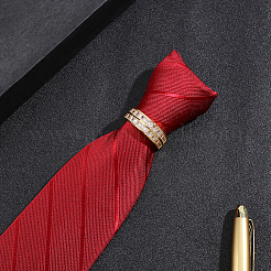 Brass Pave Clear Cubic Zirconia Tie Clips&nbsp;AJEW-WH20020-700G