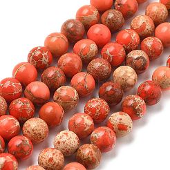 Natural Imperial Jasper Beads Strands&nbsp;G-A175B-8mm-07