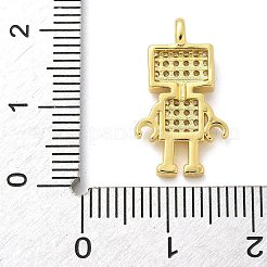 Brass Micro Pave Cubic Zirconia Pendants&nbsp;KK-S511-12G