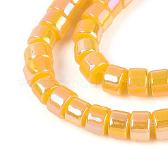 AB Color Plated Imitation Jade Glass Beads Strands&nbsp;GLAA-T026-2x4mm-J06