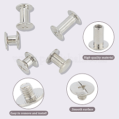 90Pcs 6 Styles Steel Snap Rivet Butt Screw&nbsp;STAS-CP0001-07