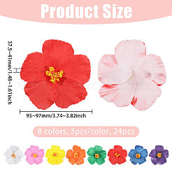 24Pcs 8 Colors EVA Artificial Flower Head&nbsp;AJEW-CA0005-43