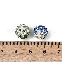 60Pcs 6 Color Handmade Polymer Clay Rhinestone Beads&nbsp;PORC-PH0001-38