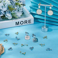 28Pcs 2 Colors 316 Stainless Steel Clip-on Earring Findings&nbsp;EJEW-BBC0001-84