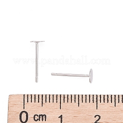 Anti-Tarnish Rhodium Plated 925 Sterling Silver Earrings Findings&nbsp;STER-P032-15-4mm