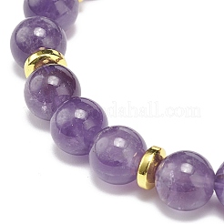 Natural Amethyst Rectangle Beaded Stretch Bracelet&nbsp;BJEW-JB08982-05