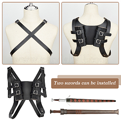 PU Leather with Alloy Fencing Sheath&nbsp;AJEW-WH0415-58A