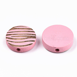 Painted Natural Wood Beads&nbsp;WOOD-T021-50A-05