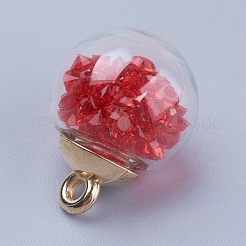Glass Ball Pendants&nbsp;GLAA-K024-02
