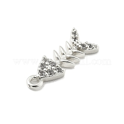 Rack Plating Brass Micro Pave Cubic Zirconia Pendants&nbsp;KK-D359-40P