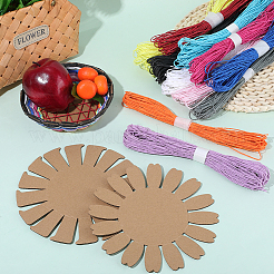 4Sets DIY Paper Card Flower Basket&nbsp;DIY-SC0032-34
