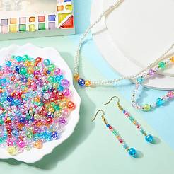 1000Pcs UV Plating Transparent Acrylic Beads&nbsp;OACR-SZ0001-55