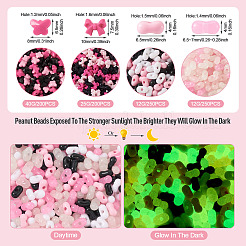 89G 4 Styles Opaque & Transparent Acrylic Beads Sets&nbsp;MACR-TA0003-02