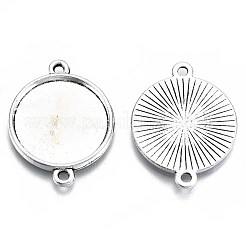 Tibetan Style Alloy Cabochon Connectors Settings&nbsp;TIBE-S322-010D-AS-RS