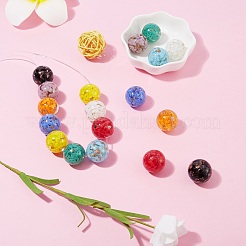 18Pcs 9 Colors Handmade Gold Sand Lampwork Beads&nbsp;LAMP-SZ0001-05