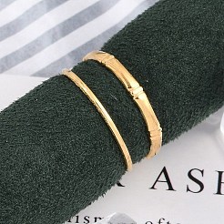 304 Stainless Steel Open Cuff Rings for Women&nbsp;RJEW-A056-01G