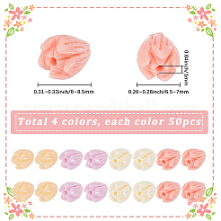 200Pcs 4 Colors Dyed Synthetic Coral Beads&nbsp;CORA-SP0001-22