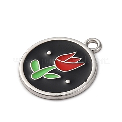 Alloy Enamel Pendants&nbsp;PALLOY-R162-13P-03