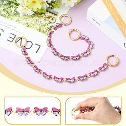 2Pcs Alloy Enamel Butterfly Boot Strap Chains&nbsp;HJEW-SW00418