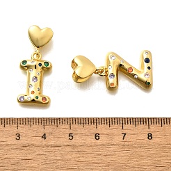 26Pcs Brass Micro Pave Cubic Zirconia Pendants&nbsp;KK-R218-12G