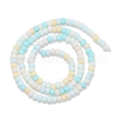 Opaque Spray Painted Glass Bead Strands&nbsp;GLAA-N047-07-07