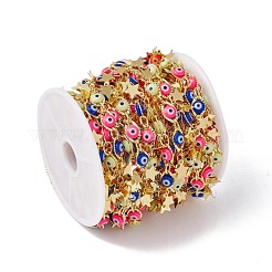 Handmade Eco-friendly Brass Star Link Chain&nbsp;CHC-E025-09G