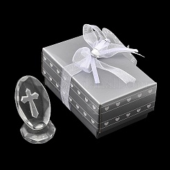 Transparent Glass Cross Ornament&nbsp;DJEW-R012-01