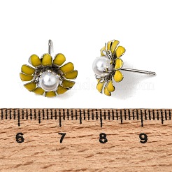 Brass Enamel Stud Earrings&nbsp;KK-CBA8324-27P-02