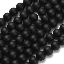 Natural Black Onyx(Dyed & Heated) Beads Strands&nbsp;X-G-Z024-01B-01