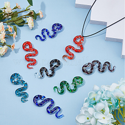 10Pcs Handmade Lampwork Big Pendants&nbsp;LAMP-HS0001-11